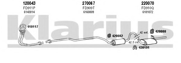 KLARIUS 360398E Exhaust System